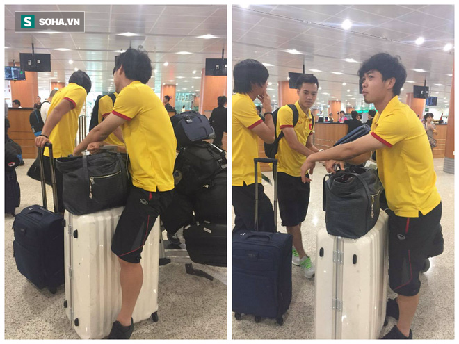 Công Phượng đứng không nổi phải ngồi lên cả vali tại sân bay Myanmar - Ảnh 4.