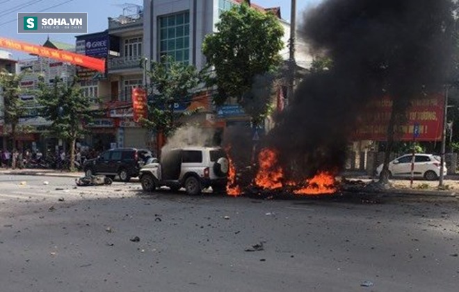 Nổ taxi ở Quảng Ninh: Nạn nhân và kẻ kích nổ là hàng xóm - Ảnh 1.