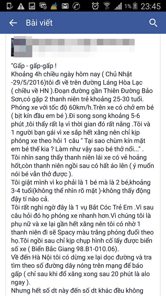 Công an vào cuộc vụ phát hiện 2 cháu bé bị trùm kín đầu - Ảnh 1.