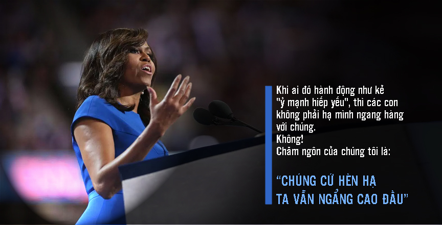 Toàn văn phát biểu của bà Obama tại đại hội đảng Dân chủ - Ảnh 3. Toàn văn phát biểu của bà Obama tại đại hội đảng Dân chủ - Ảnh 3.