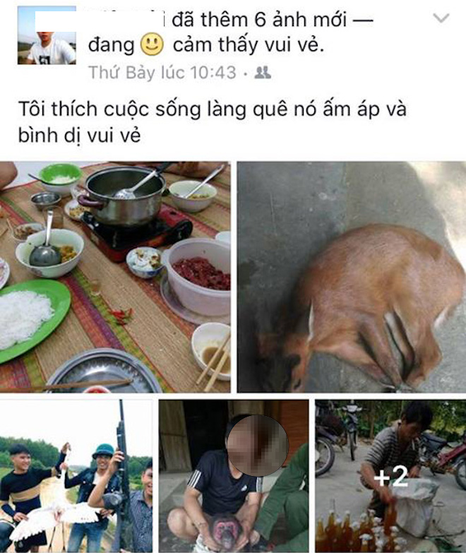 Nam sinh khoe ảnh súng và khỉ trên facebook, công an mời lên làm việc - Ảnh 2.