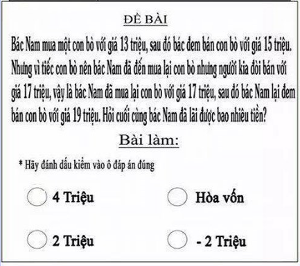 Không giải đúng bài toán bán bò đơn giản này hãy về học lại ngay lớp 3 - Ảnh 1.