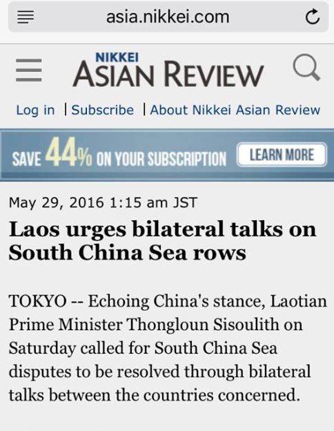 Nikkei Asian Review đăng sai phát biểu của Thủ tướng Lào về Biển Đông - Ảnh 1.