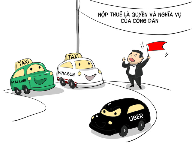 Hí họa: Uber ơi, thuế của anh đâu? - Ảnh 1.