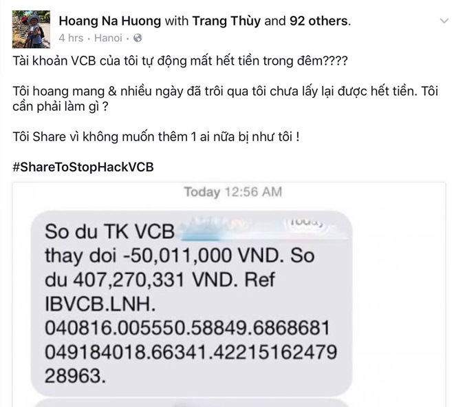 Hàng loạt khách hàng bỗng nhiên bốc hơi tiền trong tài khoản - Ảnh 2.