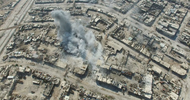 Chiến sự ở cửa ngõ Aleppo nhìn từ trên không - Ảnh 7.