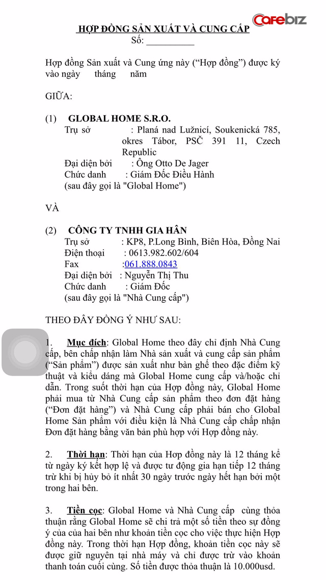 Người tố vợ chồng Thu Minh quỵt nợ vừa công khai hợp đồng phản pháo cáo buộc hàng xuất bị hỏng của Global Home - Ảnh 1.