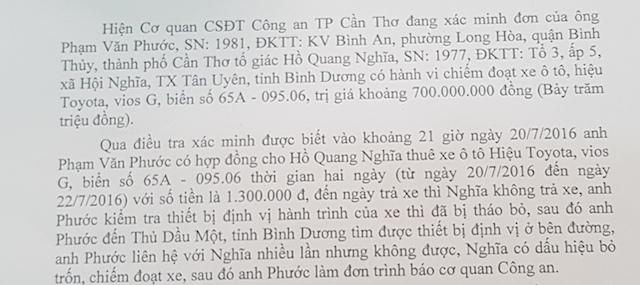  Truy tìm thanh niên thuê ôtô trị giá 700 triệu đồng rồi bỏ trốn  - Ảnh 1.