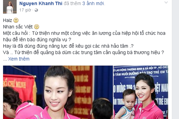 Khánh Thi gây ồn ào vì lên tiếng về Hoa hậu Việt Nam 2016 - Ảnh 1.