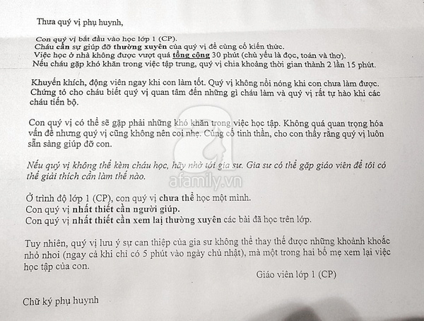 Hai điều trong lá thư cô giáo gửi phụ huynh đầu năm học mới khiến nhiều bố mẹ xấu hổ - Ảnh 1.