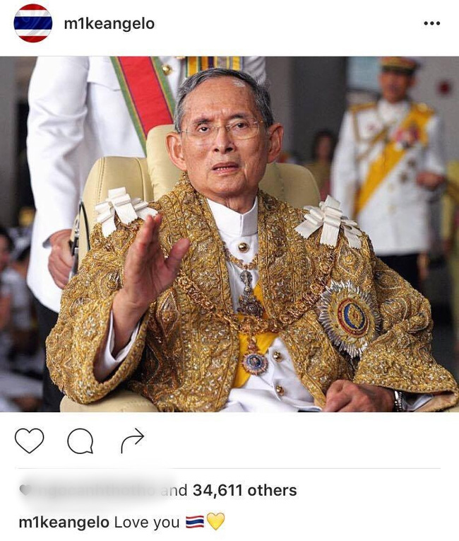 Sao Thái Lan đau buồn, bày tỏ thương tiếc trước sự ra đi của Quốc Vương Bhumibol - Ảnh 1.