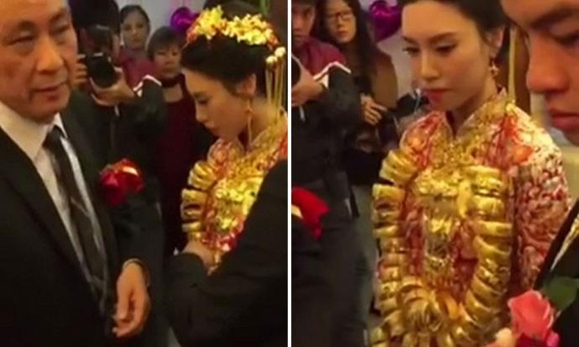 Xôn xao video lấy chồng đại gia 70 tuổi, cô gái 20 tuổi được tặng 20kg vàng đeo trĩu cổ - Ảnh 2.