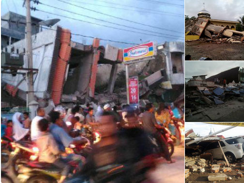 Người chết, hàng chục cao ốc sập vì động đất Indonesia - Ảnh 1.
