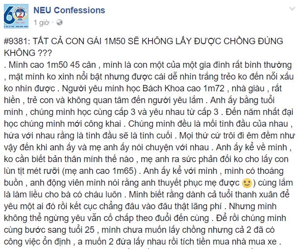 Gái 1m50 thì dù có học thức, ngoan ngoãn… cũng không lấy được chồng? - Ảnh 1.