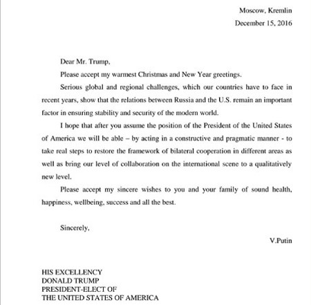 Tổng thống Nga gửi lời chúc Giáng sinh “nồng ấm nhất” đến ông Trump - Ảnh 1.