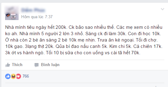 Chi 200 ngàn đồng/ngày cho 5 người mà vợ vẫn bị chồng bỉ bai trách móc là tiêu quá nhiều - Ảnh 2.