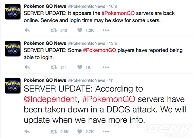 Máy chủ Pokémon GO! đang bị tấn công DDoS, tê liệt toàn bộ hệ thống - Ảnh 2.