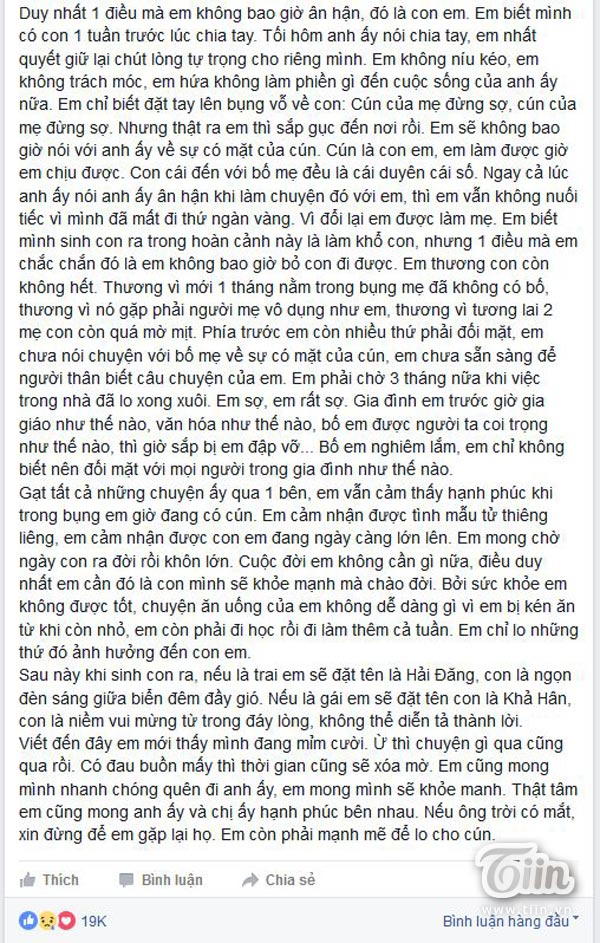 Tâm sự xé lòng của nữ sinh yêu lầm người, sớm làm mẹ - Ảnh 2.