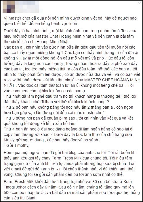 Tâm thư gửi khách hàng của Minh Nhật cũng bị tố đạo nhái - Ảnh 3.