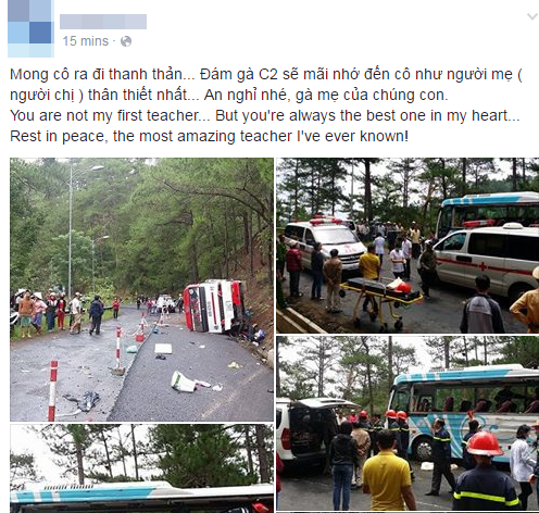Học sinh THPT Phan Bội Châu đau xót trước cái chết của 3 cô giáo trong vụ tai nạn trên đèo Prenn - Ảnh 3.