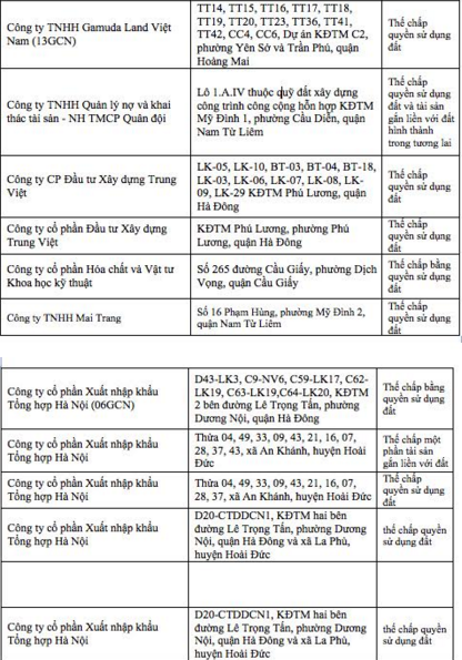 Hà Nội: Lộ diện nhiều đại gia BĐS cắm dự án tại ngân hàng - Ảnh 2.