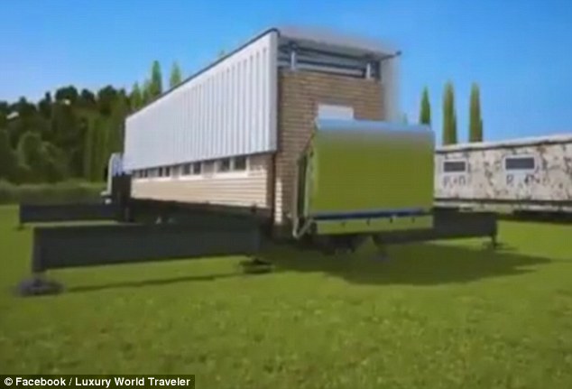 Người Nga sáng chế ra loại nhà có thể gấp lại gọn gàng và vận chuyển bằng xe tải - Ảnh 4.