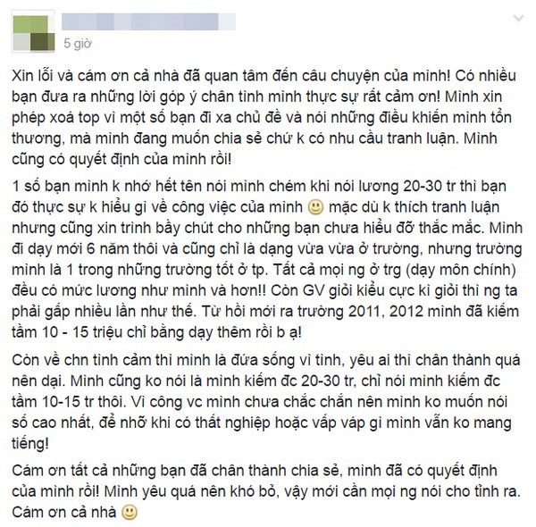 Giáo viên hợp đồng thu nhập tháng 30 triệu vẫn bị nhà người yêu chê bai, dè bỉu - Ảnh 4.