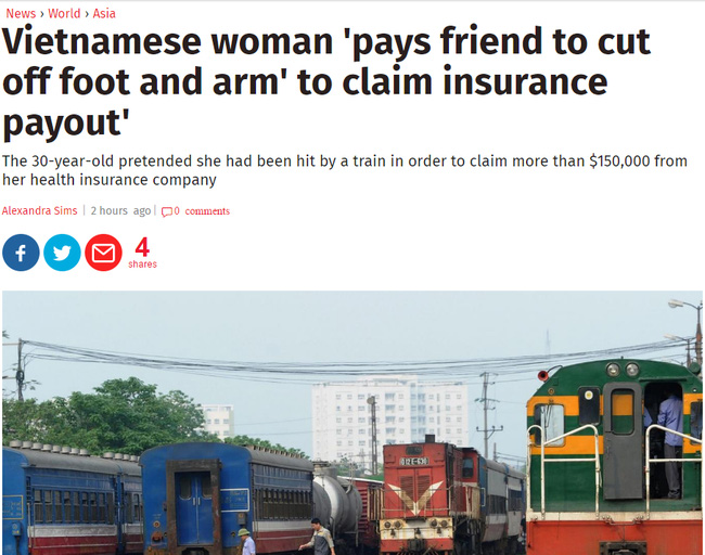 Độc giả quốc tế cũng shock vụ người phụ nữ Việt thuê người chặt chân tay để hưởng bảo hiểm 3 tỷ - Ảnh 4.