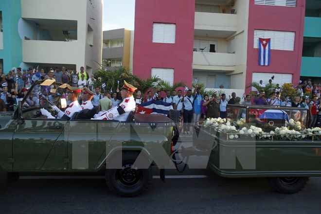 Hình ảnh lễ an táng tro cốt của lãnh tụ Cuba Fidel Castro Ruz  - Ảnh 6.