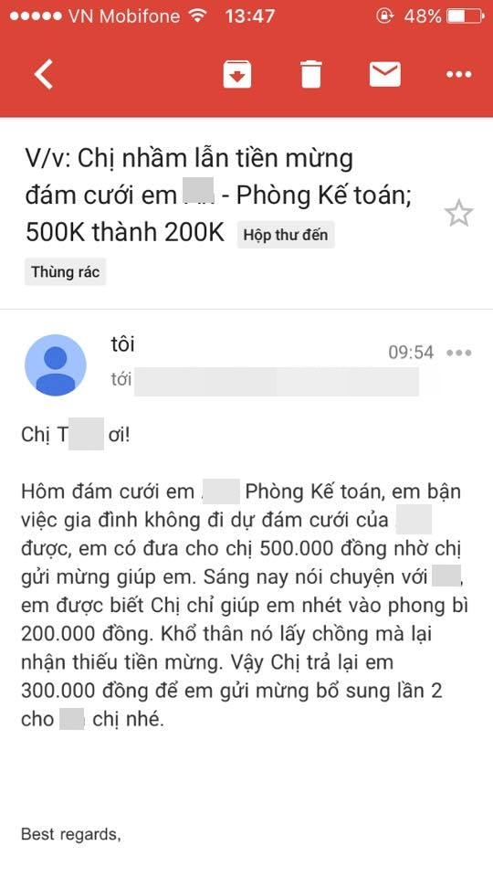 Bị ăn bớt tiền mừng cưới, thanh niên cứng viết thư tố cáo toàn công ty - Ảnh 4.