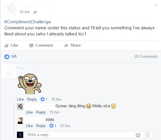 Compliment Challenge – Thử thách xinh xắn nhất trên Facebook từ trước đến nay! - Ảnh 6.