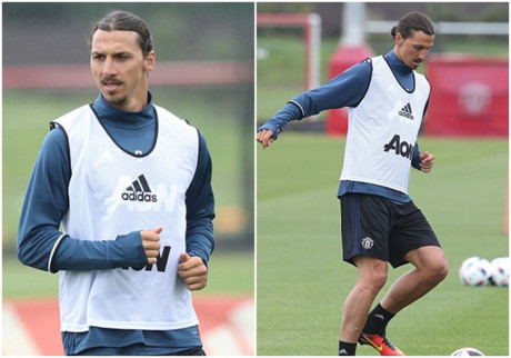 Buổi tập đầu tiên của Ibrahimovic trong màu áo MU - Ảnh 6.