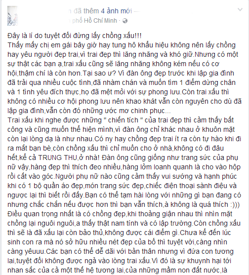 Lí do tuyệt đối đừng lấy chồng xấu khiến các anh bức xúc - Ảnh 1.