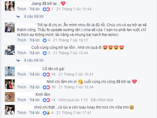 Mở lại facebook sau scandal xúc phạm nghệ sĩ, Hương Giang Idol khiến fan vui mừng - Ảnh 2.