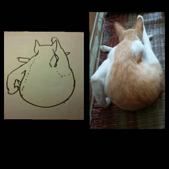 Bức tranh vẽ mèo kỳ lạ, ai cũng giật mình khi so sánh với hình ảnh thực tế - Ảnh 4.