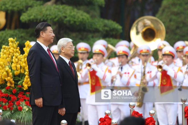 Tiếng đại bác vang lên trong Lễ đón chính thức Chủ tịch Trung Quốc Tập Cận Bình - Ảnh 1.
