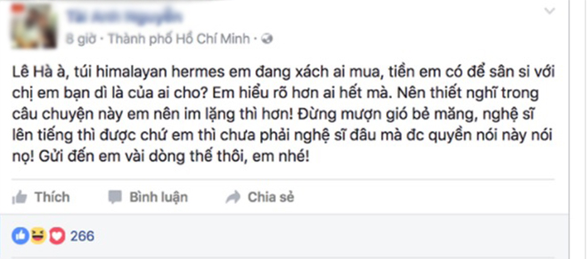 Chê Minh Hằng không đủ đẳng cấp, học trò Hà Hồ phải đóng Facebook - Ảnh 2.