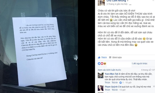 Thay vì phá hoại hay vẽ bậy, cô gái đã có hành động khiến chủ xe đỗ sai phải nể và xấu hổ - Ảnh 2.