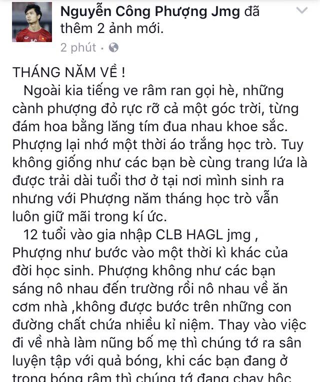 Công Phượng đột nhiên đăng tải chia sẻ đầy tâm sự - Ảnh 1.