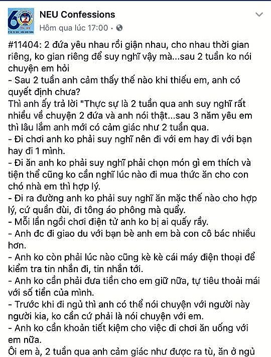 Yêu nhau 3 năm, cô gái bất ngờ với lí do chia tay dài như sớ Táo quân của bạn trai - Ảnh 1.