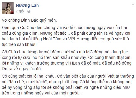 Việt Hương làm điều gì phản cảm khiến danh ca Lan Hương bỏ về? - Ảnh 1.