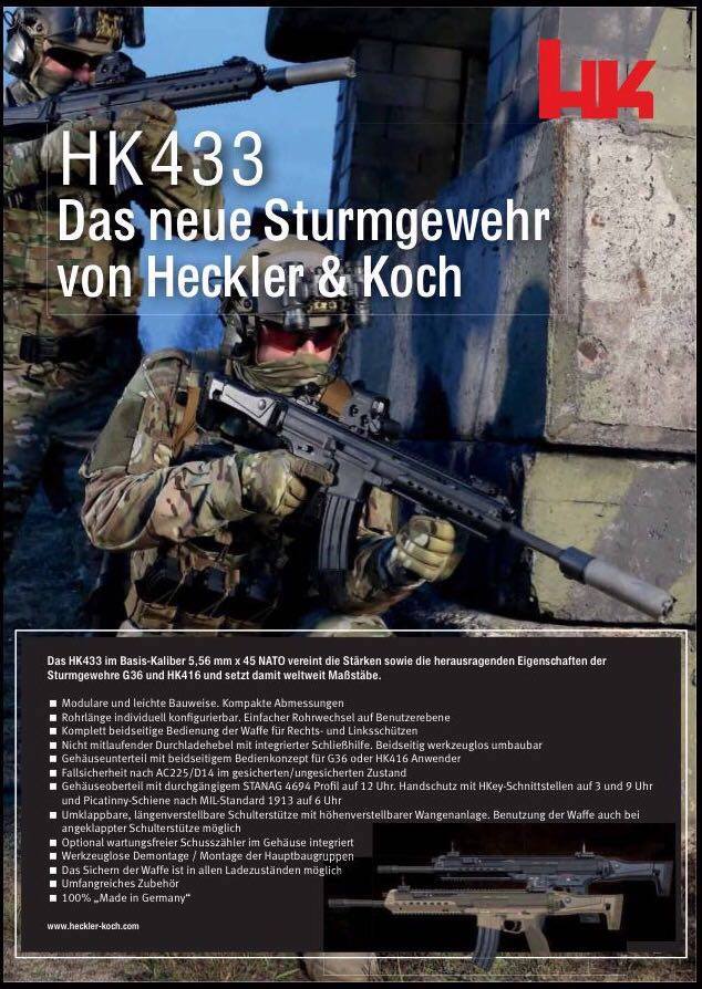 Súng trường tấn công HK433 - Sự kết hợp hoàn hảo giữa HK G36 và HK416 - Ảnh 2.