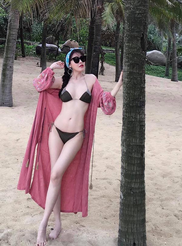 Quế Vân khoe thân hình nóng bỏng với bikini nhỏ xíu - Ảnh 4.