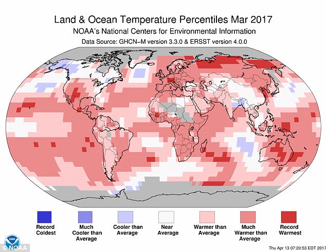 Nhiệt độ tháng 3/2017 cao kỷ lục: Kịch bản thảm họa khí hậu đang đáng sợ hơn bao giờ hết - Ảnh 1.
