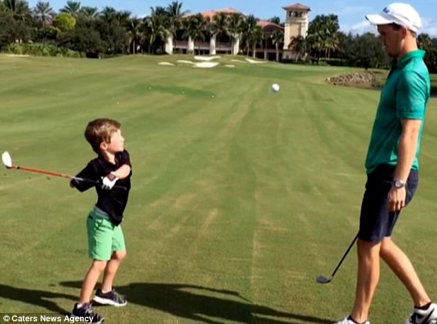 Chỉ có một tay, bé 6 tuổi chơi golf điêu luyện khiến người lớn cũng phải tròn mắt! - Ảnh 6.