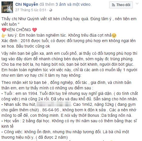 Đăng tin tuyển chồng, người phụ nữ 33 tuổi bị chỉ trích vì yêu cầu thu nhập cao - Ảnh 2.