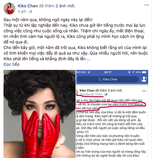 Kiko Chan xin lỗi Hồ Ngọc Hà, dằn mặt Kim Lý: Sao anh có thể 2 mặt vậy? - Ảnh 1.