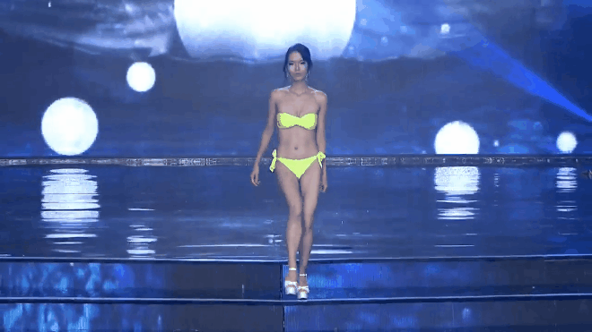 Bán kết Hoa hậu Hòa bình Quốc tế: Huyền My diễn bikini hoàn hảo, HH Hồng Kông gây thất vọng - Ảnh 4.