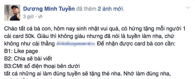 Dùng chiêu tặng thẻ cào giá 200.000 đồng, Cường Dollar hút 150.000 người vào bẫy - Ảnh 6.