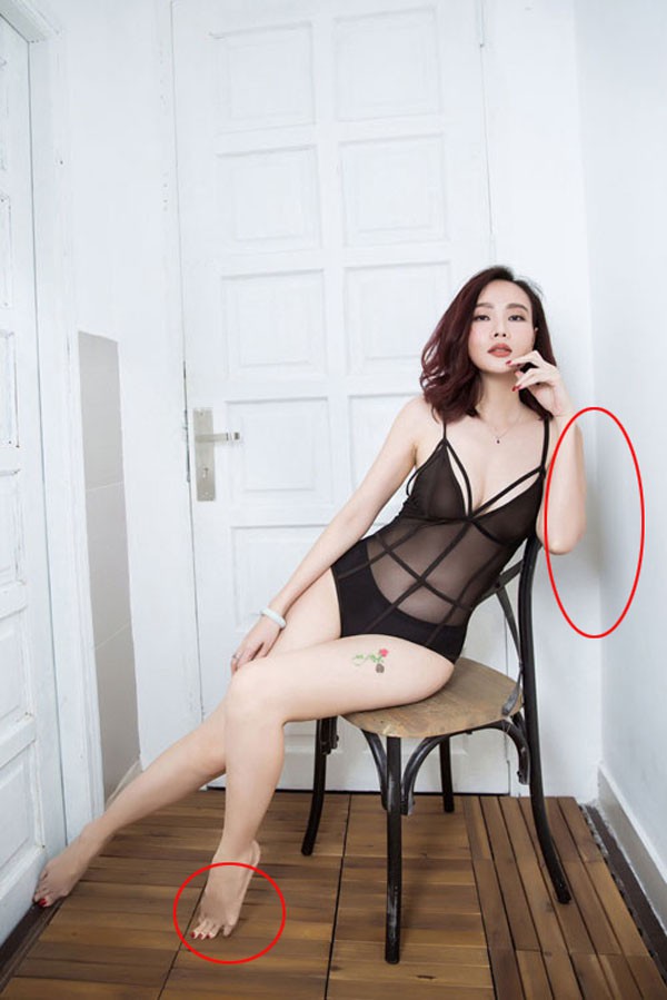 Lỗi hài hước gây cười trong bộ ảnh bikini nóng bỏng của Dương Yến Ngọc - Ảnh 3.